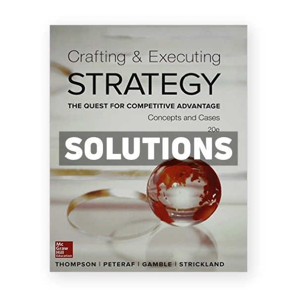 Crafting and Executing Strategy Concepts and Cases The Quest for Competitive Advantage 20th edition Thompson Solutions Manual