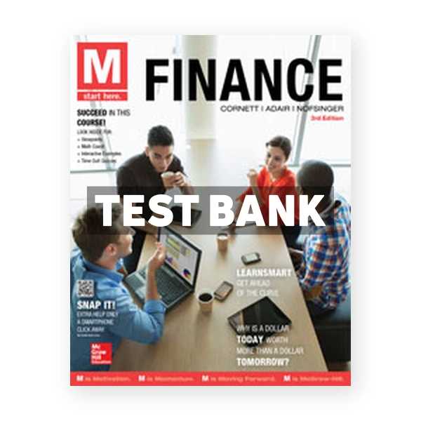 M Finance 3rd edition Cornett Test Bank