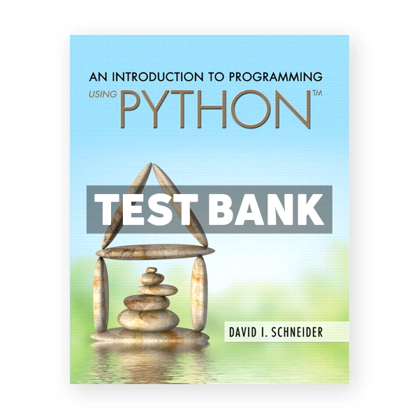Introduction to Programming Using Python 1st edition Schneider Test Bank