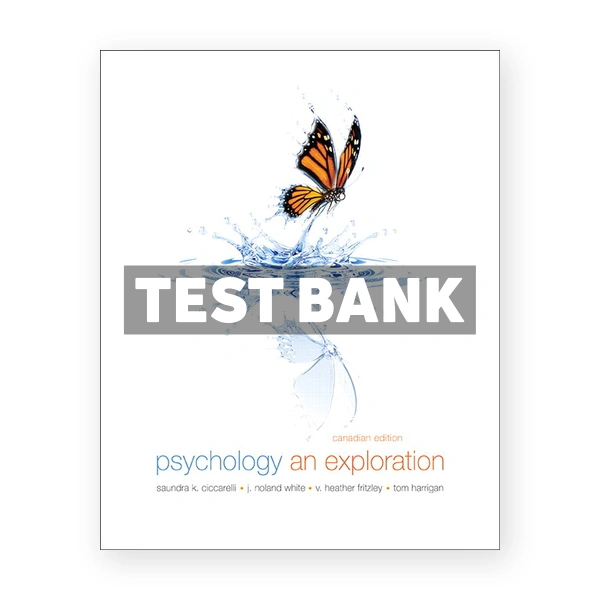 Psychology An Exploration (Canadian) 1st edition Ciccarelli Test Bank