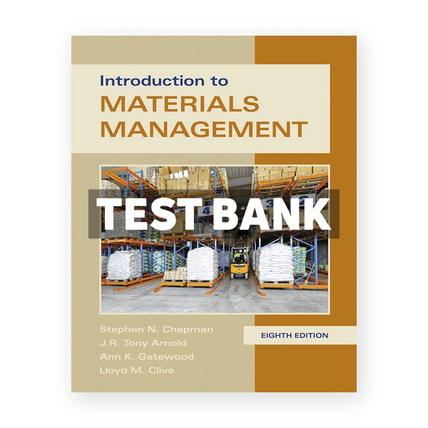 Introduction to Materials Management 8th edition Chapman Test Bank