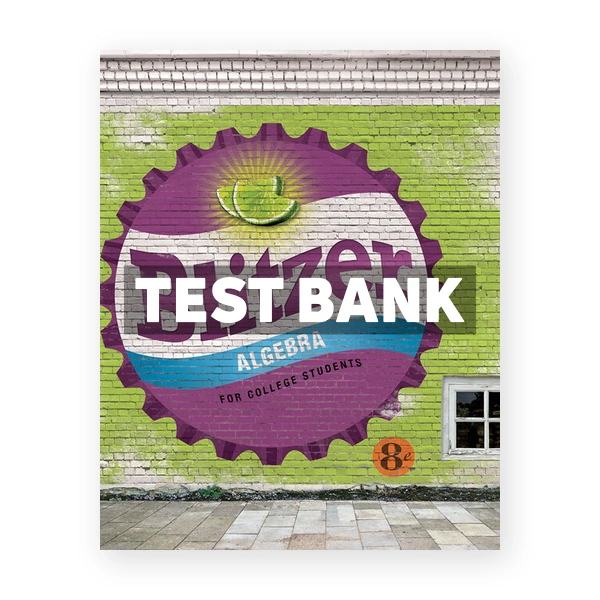 Algebra for College Students 8th edition Blitzer Test Bank