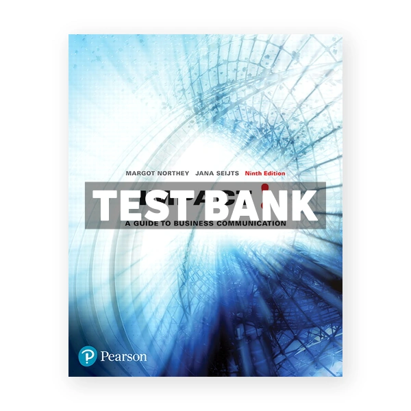 Impact A Guide to Business Communication (Canadian) 9th edition Northey Test Bank