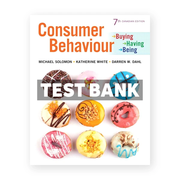 Consumer Behaviour Buying Having and Being (Canadian) 7th edition Solomon Test Bank