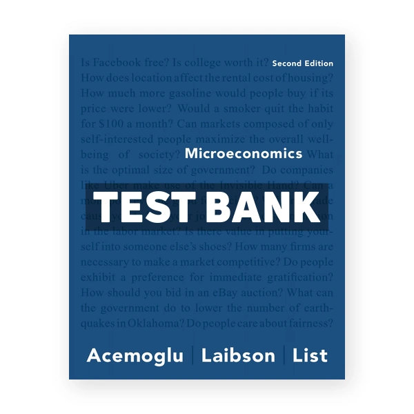 Microeconomics 2nd edition Acemoglu Test Bank
