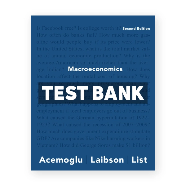 Macroeconomics 2nd edition Acemoglu Test Bank