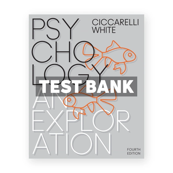 Psychology An Exploration 4th edition Ciccarelli Test Bank