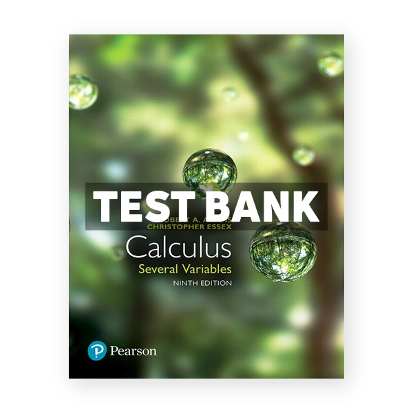 Calculus Several Variables (Canadian) 9th edition Adams Test Bank