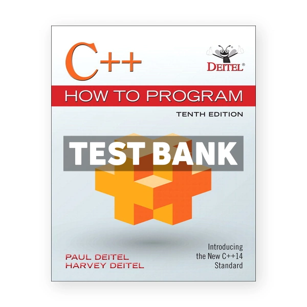 C++ How to Program 10th edition Deitel Test Bank