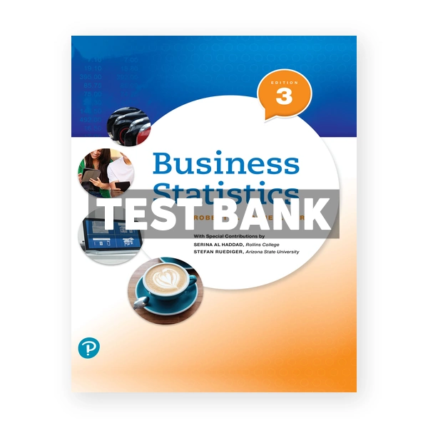 Business Statistics 3rd edition Donnelly Test Bank