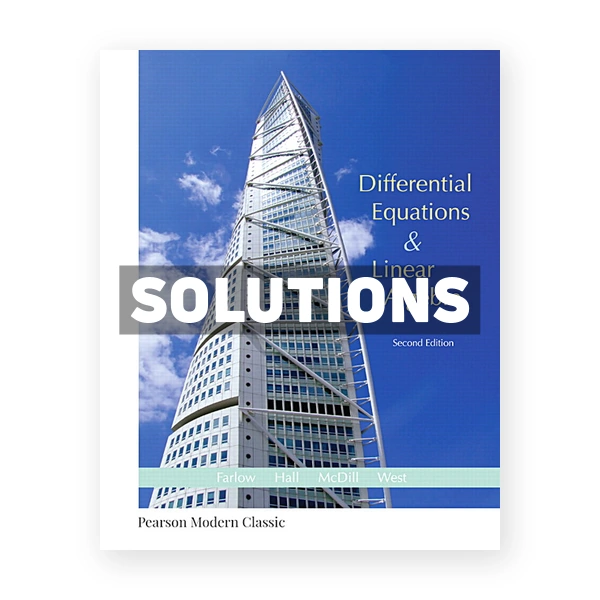Differential Equations and Linear Algebra 2nd edition Farlow Solutions Manual