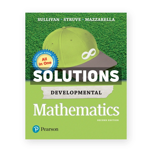 Developmental Mathematics Prealgebra Elementary Algebra and Intermediate Algebra 2nd edition Sullivan Solutions Manual
