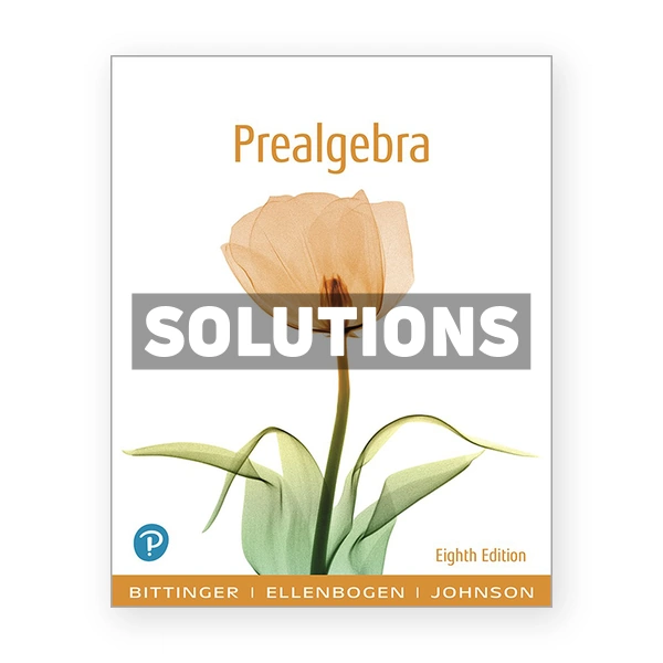 Prealgebra 8th edition Bittinger Solutions Manual
