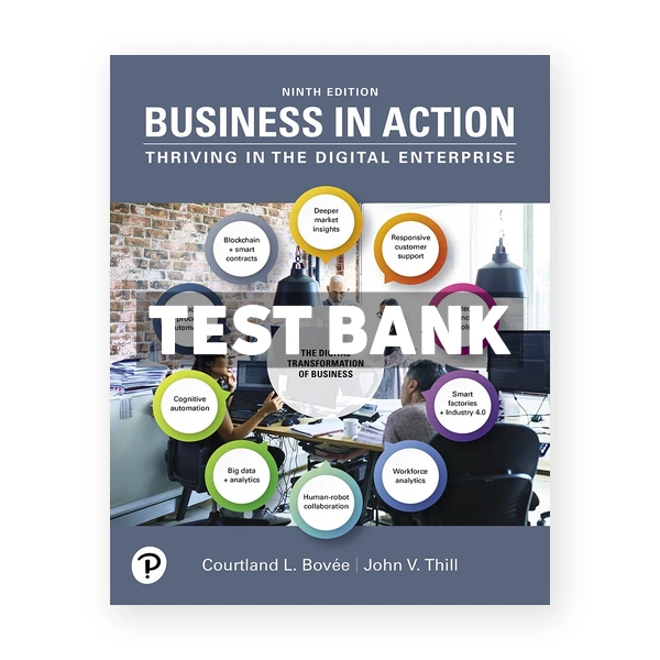 Business in Action 9th edition Bovee Test Bank