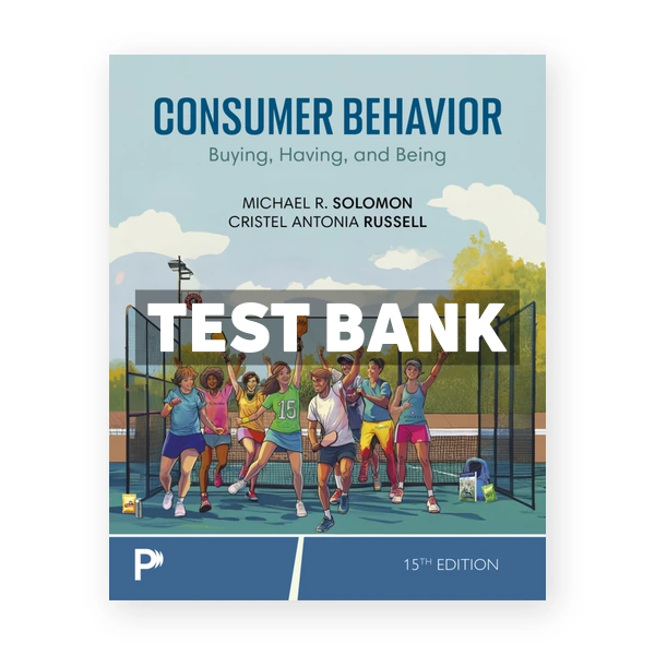 Consumer Behavior 15th edition Solomon Test Bank