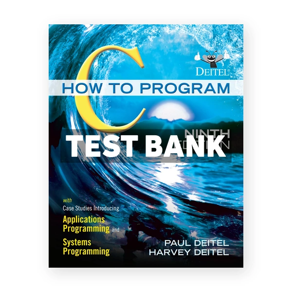 C How to Program 9th edition Deitel Test Bank