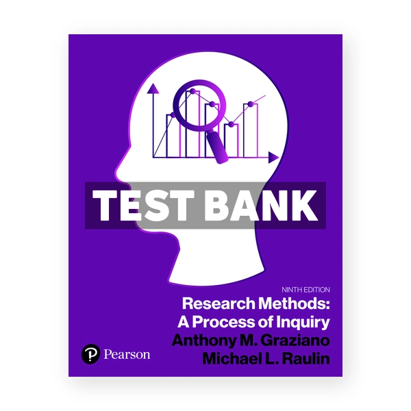 Research Methods A Process of Inquiry 9th edition Graziano Test Bank