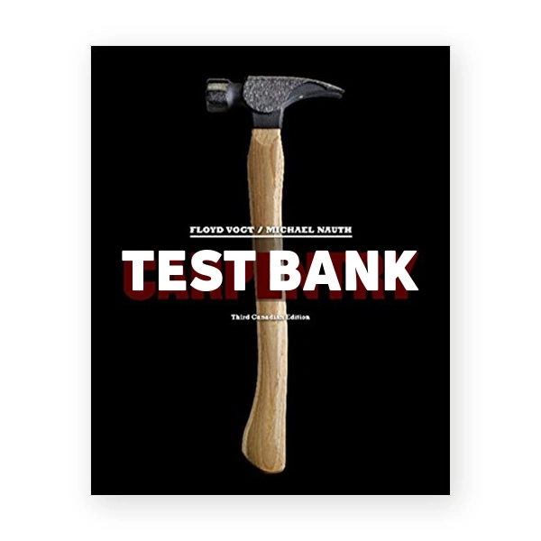 Carpentry (Canadian) 3rd edition Vogt Test Bank