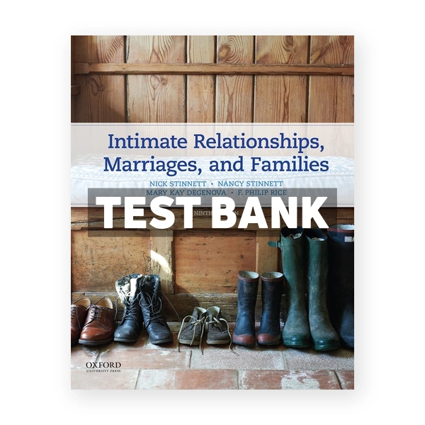 Intimate Relationships Marriages and Families 9th edition Stinnett Test Bank
