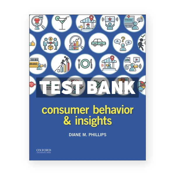 Consumer Behavior and Insights 1st edition Phillips Test Bank