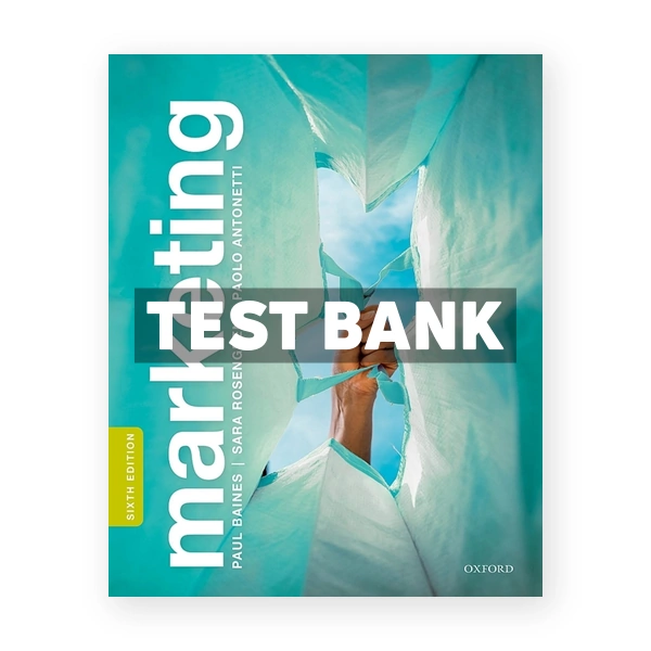 Marketing 6th edition Baines Test Bank