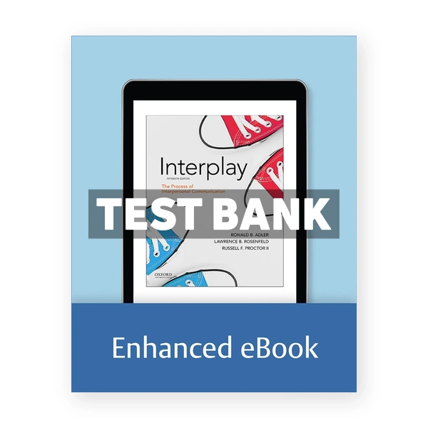 Adler Interplay - The Process of Interpersonal Communication 15th edition Adler Test Bank