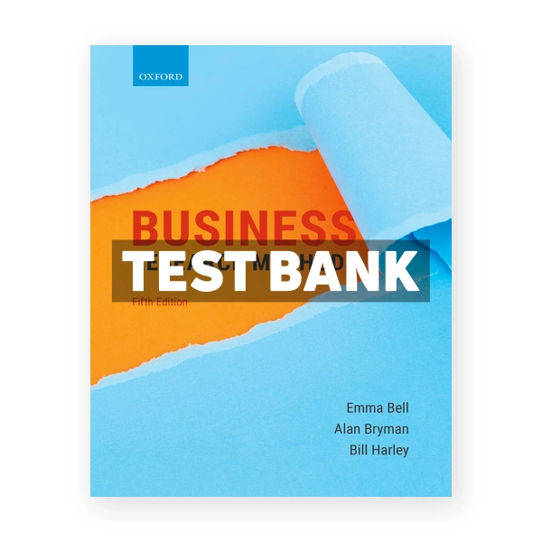 Business Research Methods 5th edition Bell Test Bank