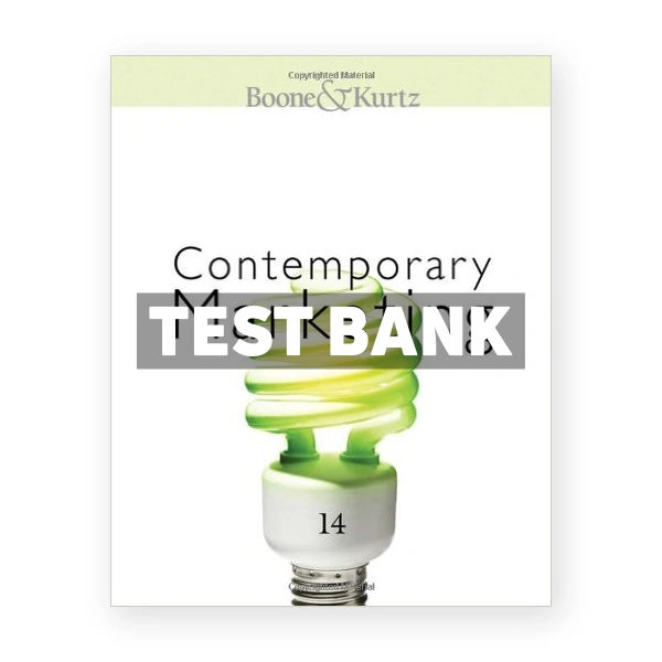 Principles of Contemporary Marketing 14th edition Kurtz Test Bank