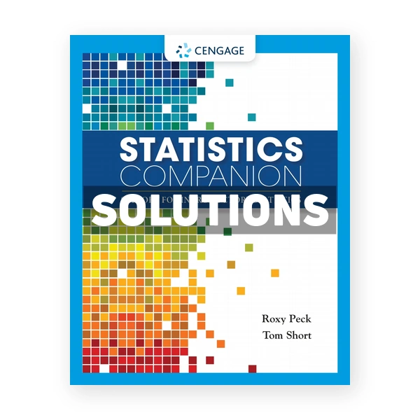 Statistics Companion Support for Introductory Statistics 1st edition Peck Solutions Manual