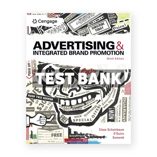 Advertising and Integrated Brand Promotion 9th edition Scheinbaum Test Bank