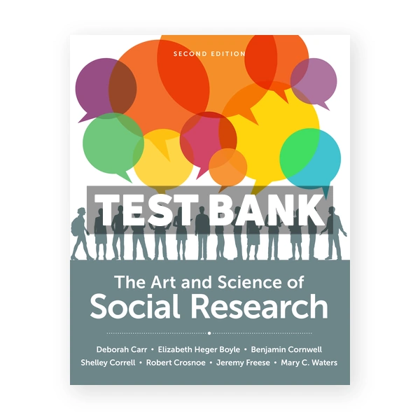Art and Science of Social Research 2nd edition Carr Test Bank