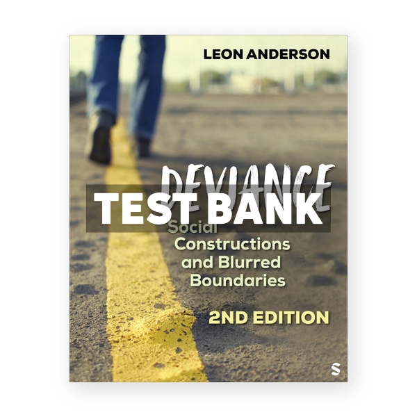 Deviance 2nd edition Anderson Test Bank