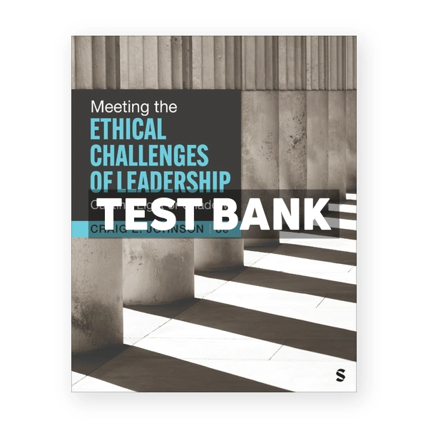 Meeting the Ethical Challenges of Leadership 8th edition Johnson Test Bank