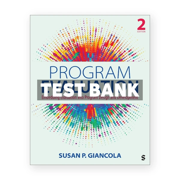 Program Evaluation 2nd edition Giancola Test Bank
