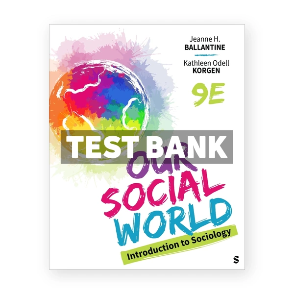 Our Social World 9th edition Ballantine Test Bank