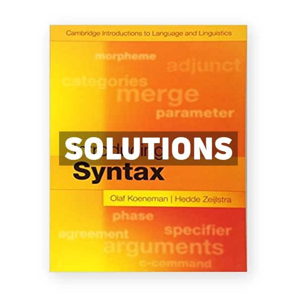 Introducing Syntax 1st edition Koeneman Solutions Manual