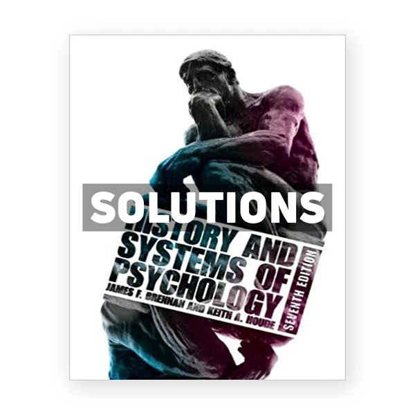 History and Systems of Psychology 7th edition Brennan Solutions Manual