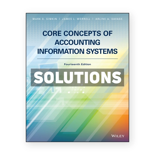 Core Concepts of Accounting Information Systems 14th edition Simkin Solutions Manual