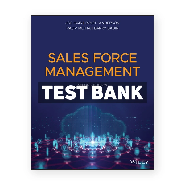 Sales Force Management 2nd edition Hair Test Bank