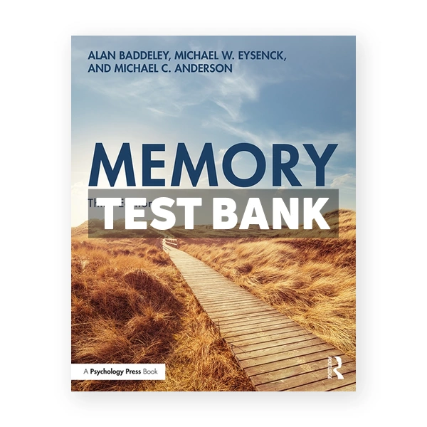 Memory 3rd edition Baddeley Test Bank