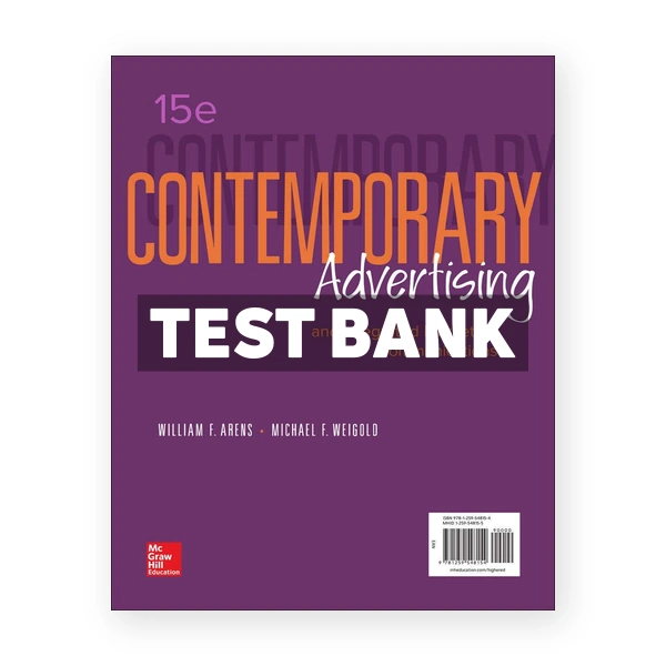 Contemporary Advertising and Integrated Marketing Communications 15th edition Arens Test Bank