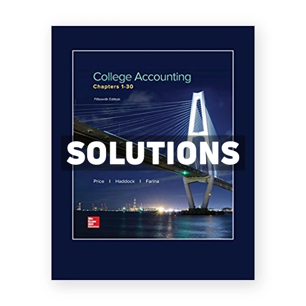 College Accounting Chapters 1 30 15th edition Price Solutions Manual