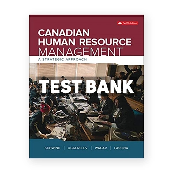 Canadian Human Resource Management (Canadian) 12th edition Schwind Test Bank