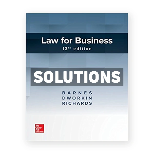 Law for Business 13th edition Barnes Solutions Manual