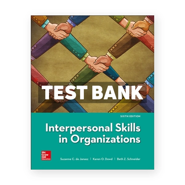 Interpersonal Skills in Organizations 6th edition Janasz Test Bank