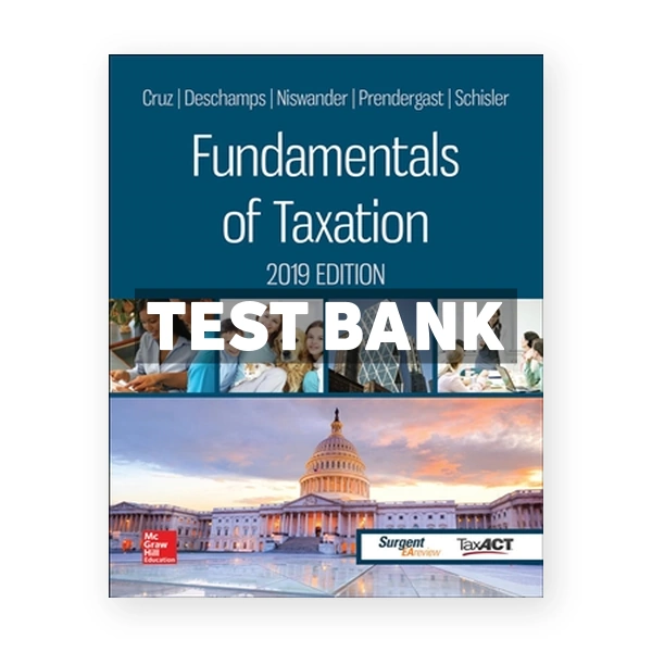 Fundamentals of Taxation 2019 12th edition Cruz Test Bank