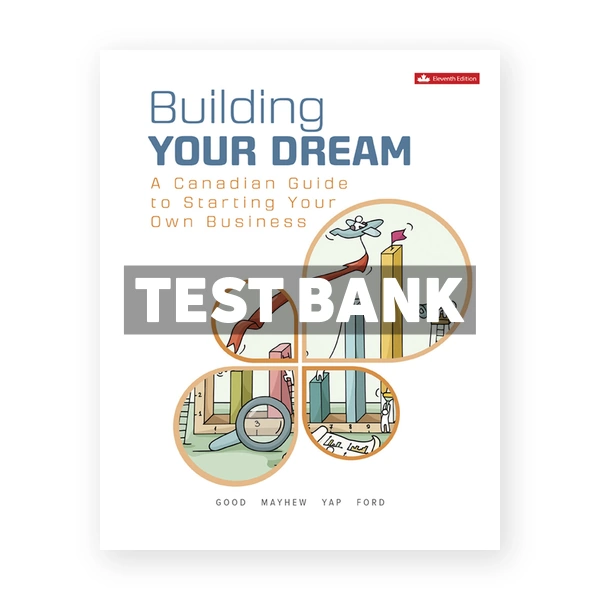 Building Your Dream Guide To Starting Your Own Business (Canadian) 11th edition Good Test Bank