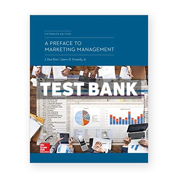Preface to Marketing Management 15th edition Peter Test Bank