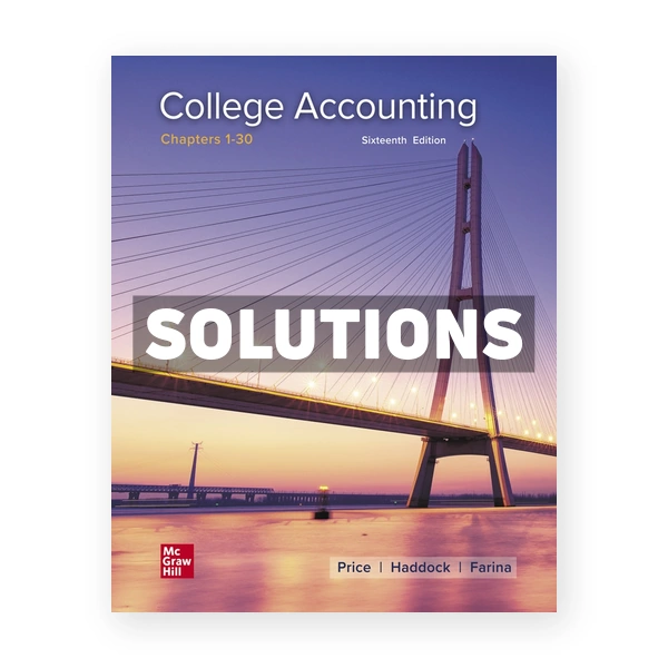 College Accounting 16th edition Price Solutions Manual