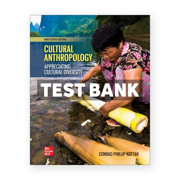Cultural Anthropology 19th edition Kottak Test Bank